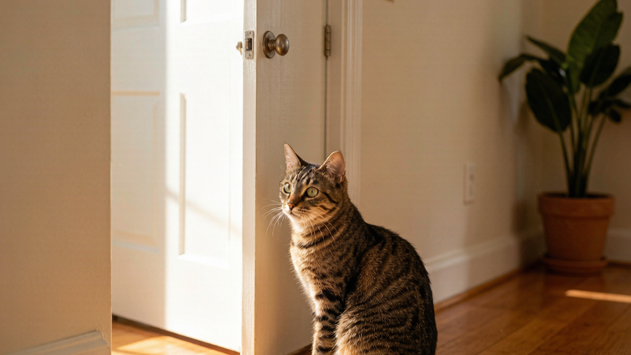My Indoor Cat Kept Trying to Escape Every Time I Opened the Front Door β Here's What Finally Worked