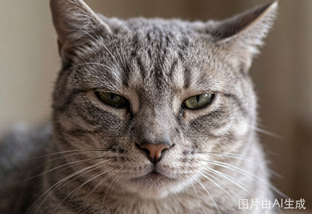 A cat slowly blinking, a sign of trust
