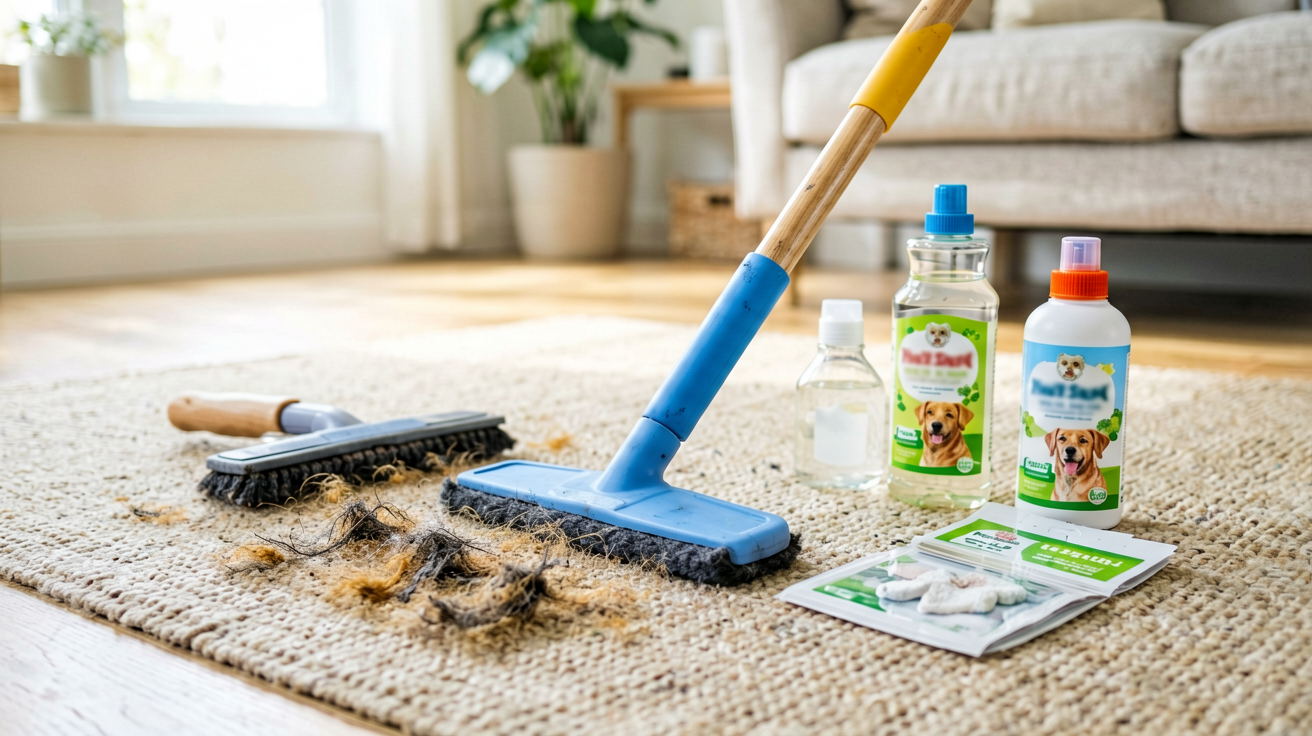How to Get Dog Hair Out of Carpet Without a Vacuum (7 Tried & True Methods)
