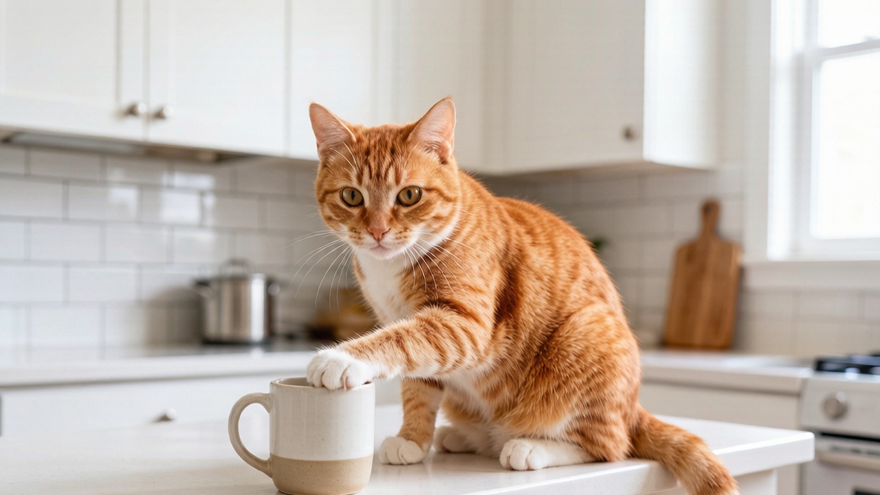 How to Stop Your Cat from Knocking Things Off Counters (What Actually Worked for Me)