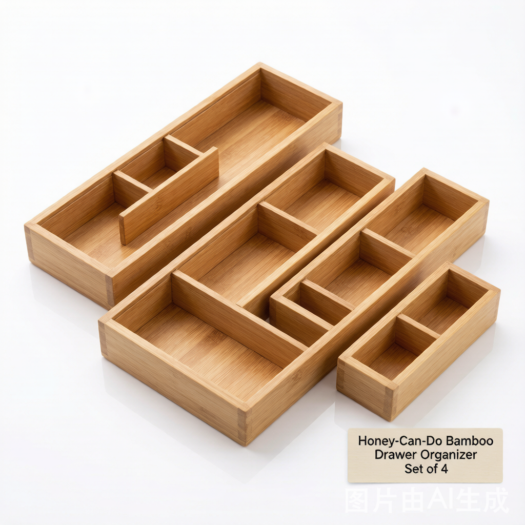 Honey-Can-Do Bambus-Schubladen-Organizer