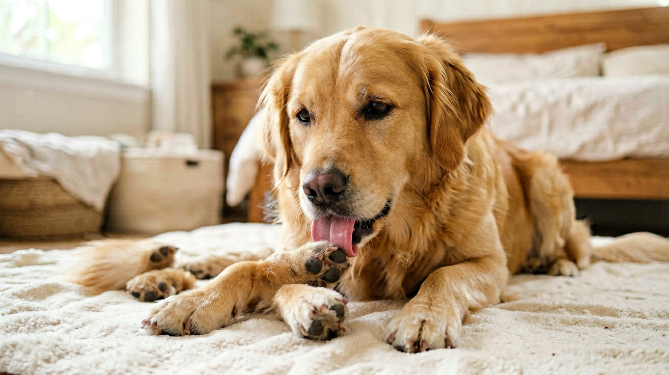 Why Does My Dog Lick His Paws at Night? 7 Vet-Approved Reasons & Fixes